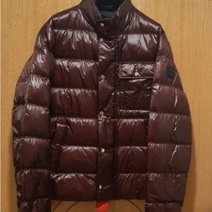 Carolina Herrera Men's Quilted Puffer Jacket in Dark Brown size L